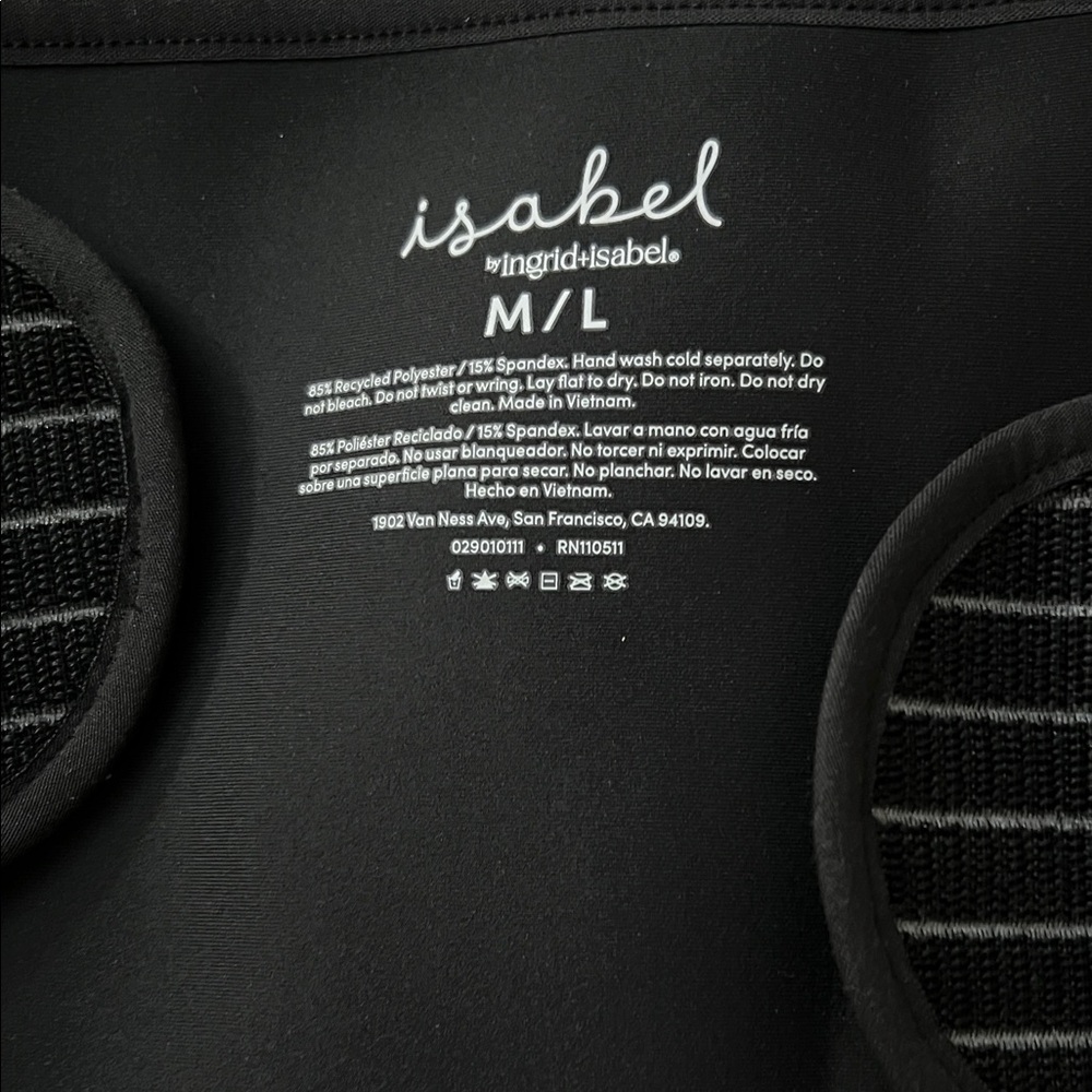 Isabel by Ingrid & Isabel M/L Black Nursing Tank